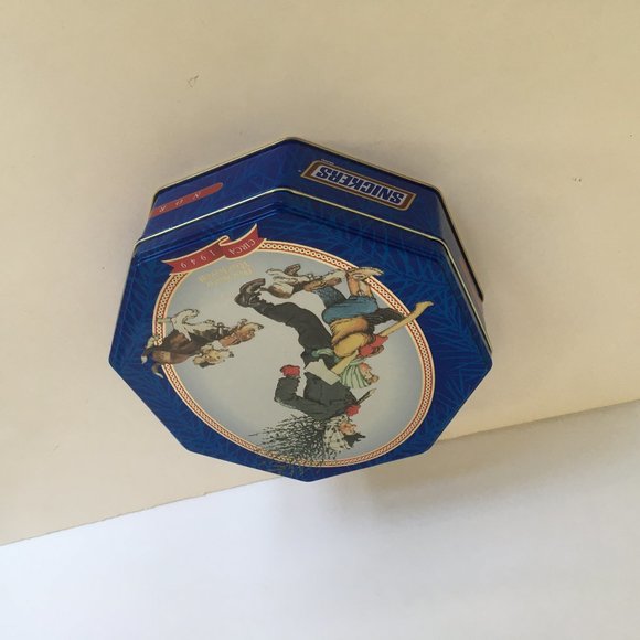 Snickers limited edition canister 1997 Norman Rockwell holiday graphics tin - Picture 2 of 9